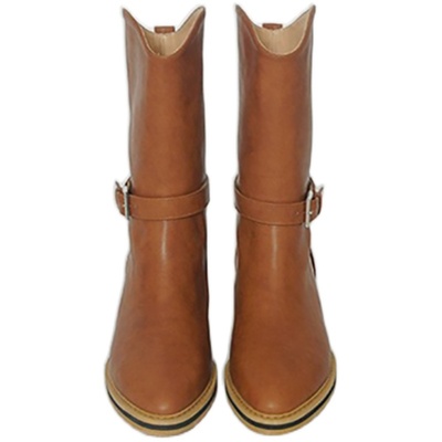 WDDY牛仔靴方根内增高时尚靴