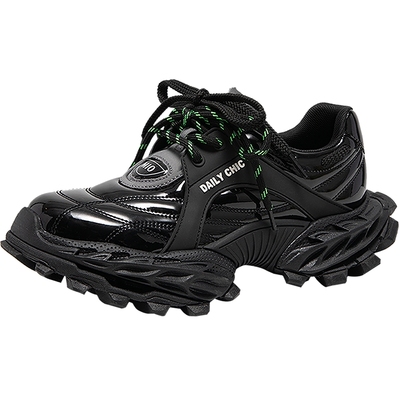 MIO米奥老爹鞋女2025春季新款机甲怪兽厚底增高漆皮时尚休闲单鞋