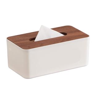 胡桃木盖纸巾盒定制纸抽盒桌面餐巾纸盒定制广告纸抽盒印logo商用