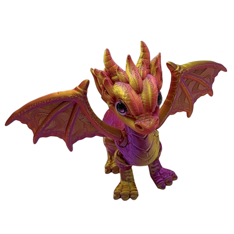 3D打印恶魔龙带翅膀小飞龙