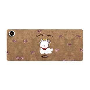 苏雅可爱小狗加热鼠标垫超大发热暖桌垫女生高颜值办公室桌面加热桌垫左侧开关冬天电脑键盘垫子3C认证电热