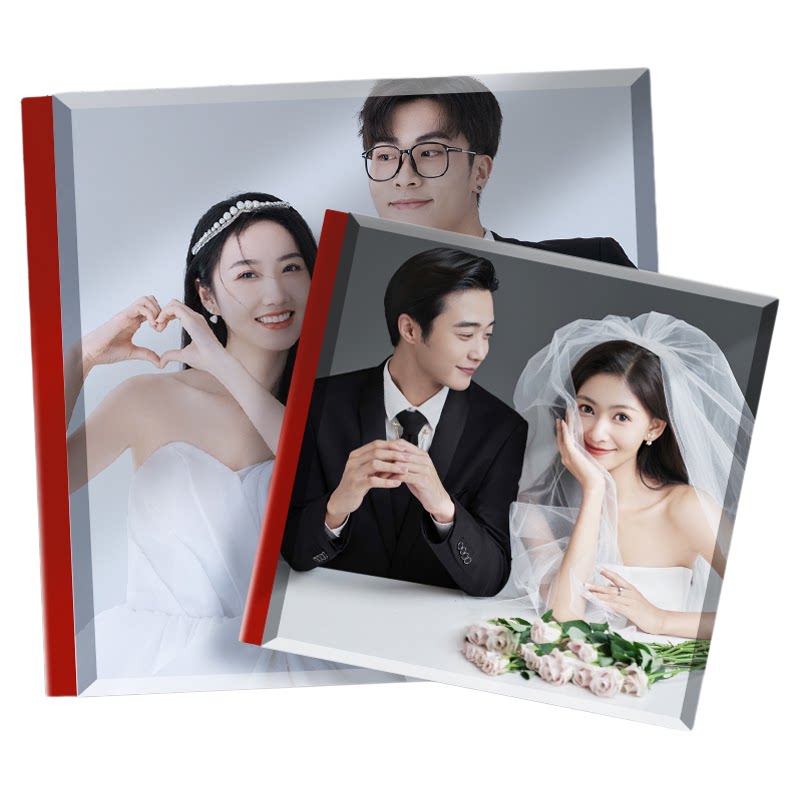 水晶相册定制高端婚纱照相册本纪念册结婚照个人写真制作打印成册