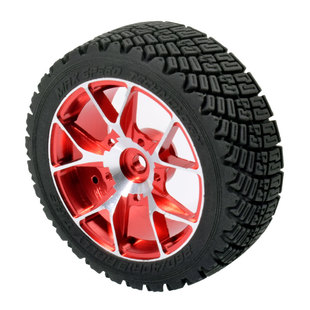 70mm拉力轮胎1:10房车ptg2金属轮毂竞速胎xv02田宫TT02抓地软胎皮