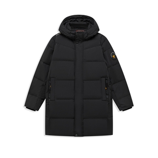 【商场同款】特步中长款羽绒服男士新款春季保暖上衣加厚运动外套