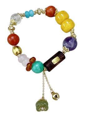 nicedream天然多汁彩色宝石手串