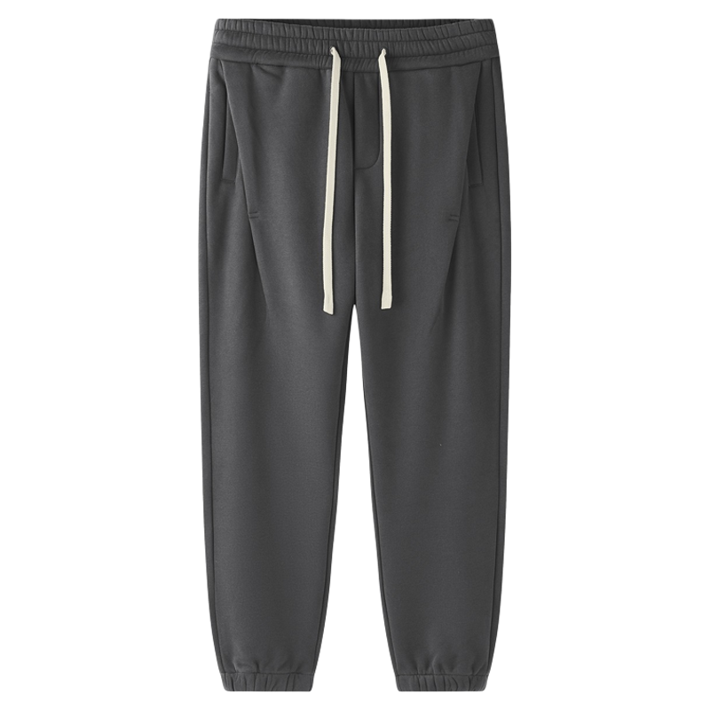 重新加载秋冬碳素磨毛加绒加厚保暖宽松松紧腰百搭束脚休闲针织裤