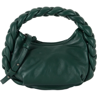 【新年礼物】HEREU 女麻花编织皮革手提包云朵包