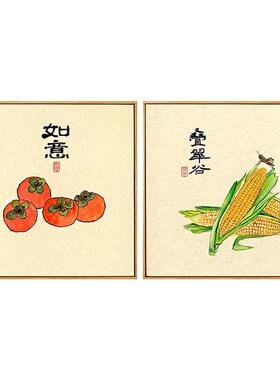 紫腾随轩餐厅新中式装饰画