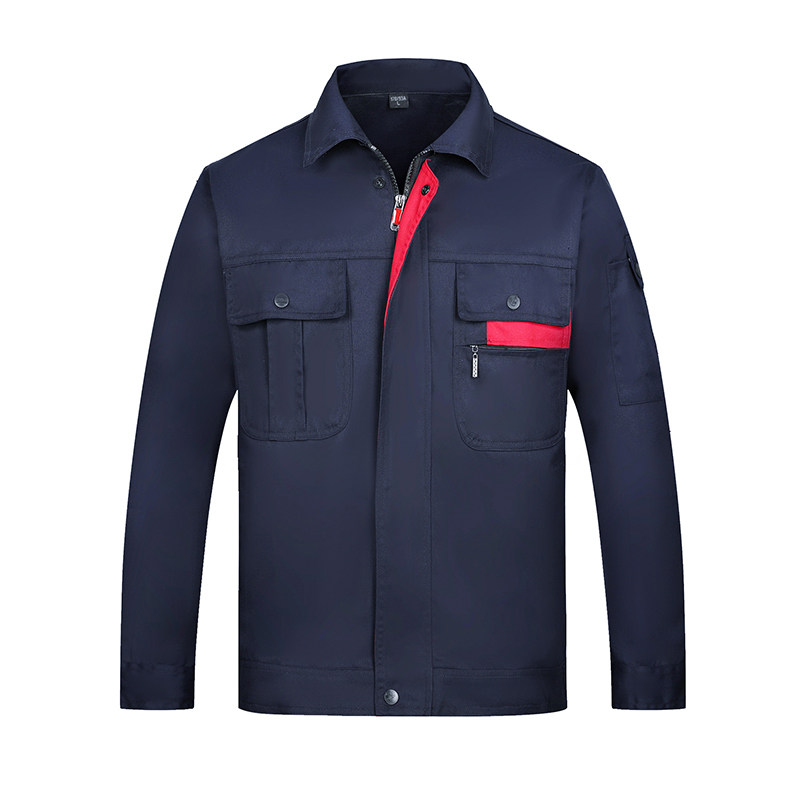 秋冬季长袖工作服套装男定制劳保服耐磨汽修工地上衣车间工装厂服