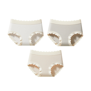 朴西柔波花边平角内裤女10A抗菌轻薄弹力透气包臀无痕四角短裤女