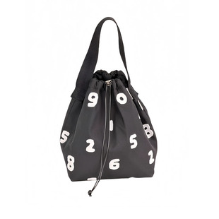 日系简约数字铝箔保温便当包抽绳手提饭盒袋学生上班族午餐包