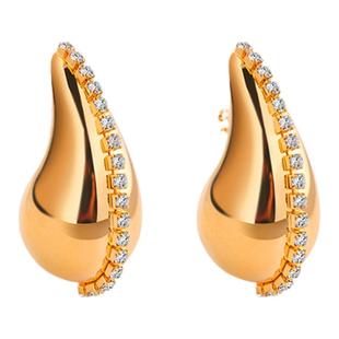 高货18K法式朋克欧美马头耳环925银针耳钉夸张金属小众高级感耳饰