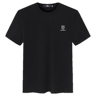 [5A抗菌+吸湿速干]七匹狼短袖圆领T恤2026夏季新品狼头印花半袖男