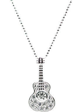 925纯银小清新镶钻女友吊坠项链