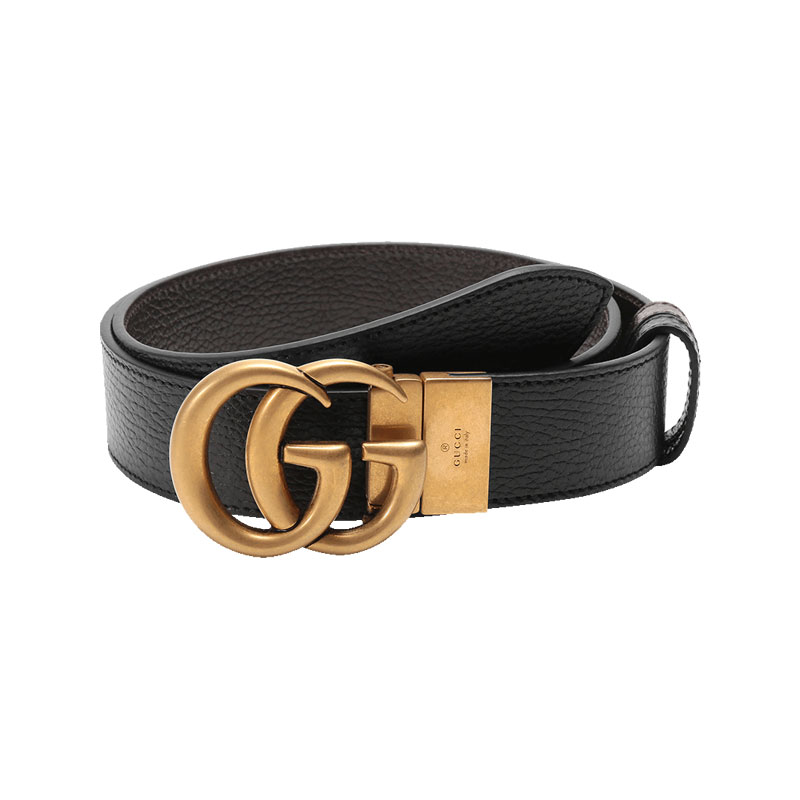 【自营】GUCCI 男士不可裁剪复古双面旋转皮带腰带 627055 CAO2T