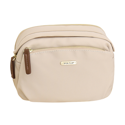 新款多拉链大容量帆布斜挎包