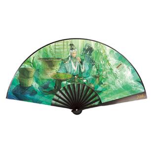 三国杀折扇 陆逊 黄忠人物武将绢布 9寸古风原画折扇
