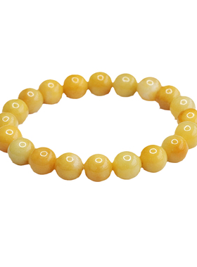 天然A货翡翠男女士手串黄翡玉石简约百搭手链国潮饰品礼物