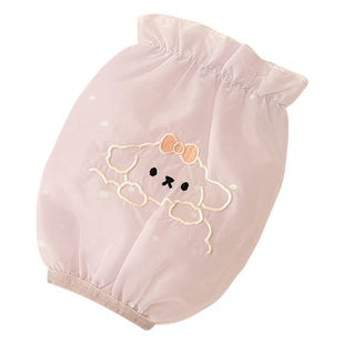 可爱袖套女2025新款印花防污秋冬季羽绒服小学生防脏宝宝儿童袖头