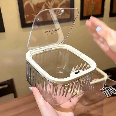 透明亚克力桌面上收纳盒带盖化妆品首饰储物整理盒多功能高级感