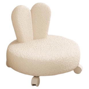 小兔子可爱凳子落地靠背矮凳入户门口换鞋凳客厅卡通创意家居板凳