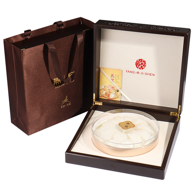 燕窝包装盒高档雕花胡桃木礼盒空