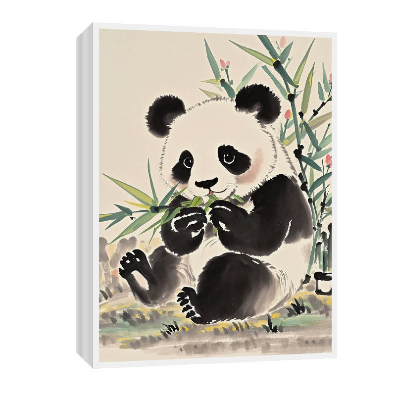 原创少儿美术中国画大写意动物鸟鱼虫兽水墨画初中高级范画临摹卡