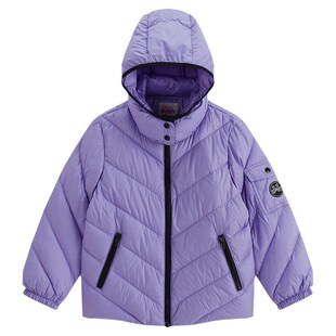 班尼路童装春秋新款女童连帽儿童轻便运动羽绒服防寒保暖外套女Z