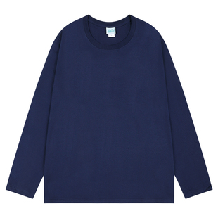 2025新款纯棉长袖t恤男女内搭上衣体恤春秋冬季宽松打底衫圆领潮