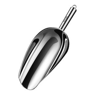 面粉勺食品级304超市不锈钢舀面勺子面铲面瓢面勺舀米食品专用铲