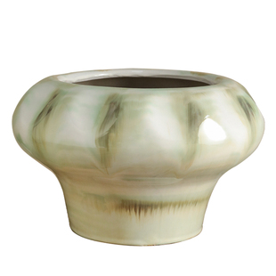 陶瓷花盆现代中式禅意轻奢高级感家用大口径流泉枫蝴蝶兰专用盆景