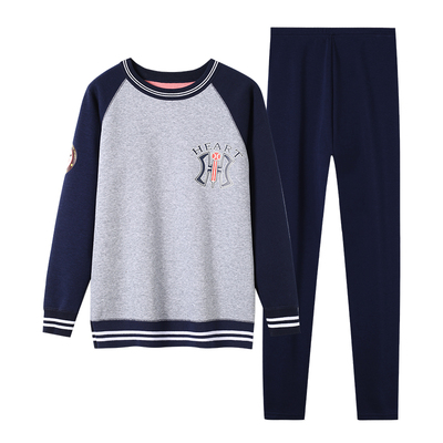 少女加绒保暖内衣套装初中秋衣裤