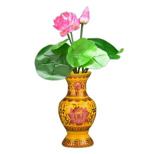 陶瓷供佛花瓶佛堂客厅插花净水瓶装饰佛具摆件居家观音瓶礼佛摆件