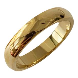 简约复古18K黄金色素圈戒指情侣对戒女光面钛钢不掉色尾戒男小指