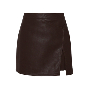 DPLAY【惠品】2025年秋季新款棕色半身裙女短款好看裙子短裙皮裙