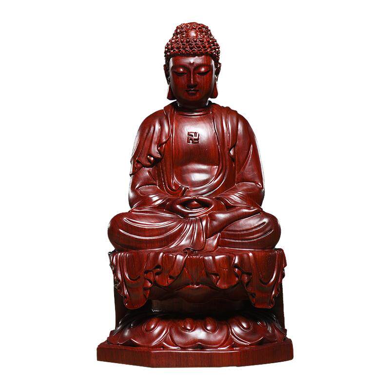 红花梨供奉大日如来佛祖工艺品