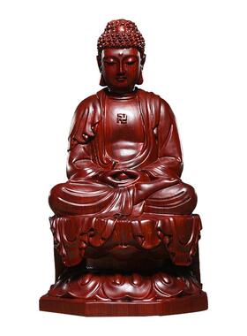 红花梨供奉大日如来佛祖工艺品