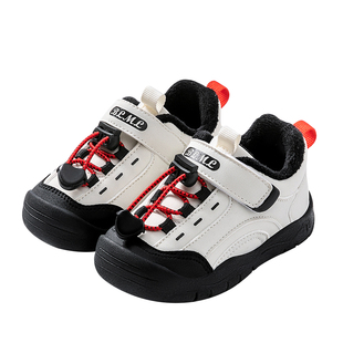 儿童棉鞋2025冬季新款男童鞋运动鞋户外加绒软底女童宝宝机能鞋子