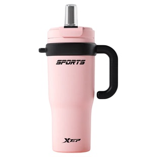 特步高颜值学生便携吸管杯男外出大容量运动瓶保温杯316不锈钢女