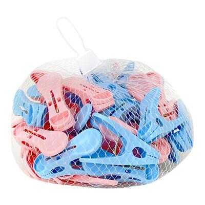 康溢夹子晾衣夹厚实网袋家用晾晒