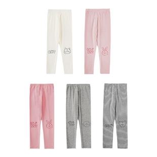 幼悠女童萌宠互动胶浆印花修身打底裤2026春秋元气可爱休闲长裤潮