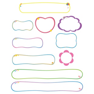 磁性彩框空白白板贴数学英语文教老师公开课板书设计教学演示用教具创意云朵款写标题可擦写移除磁力磁吸道具