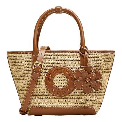 TATA/他她2025秋商场同款时尚百搭编织水桶包新款X3466BX5奥莱