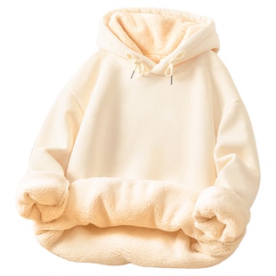 都市丽人加绒卫衣女款2025新款爆款时尚洋气加厚初中生连帽外套A