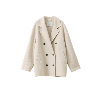 POPCHRIO经典纯羊毛双面呢大衣