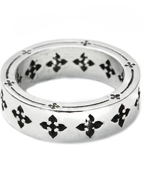 镂空花纹戒指AaronX纯银原创设计