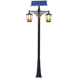 太阳能庭院灯室外小区高杆灯防水中式景观路灯别墅家用花园灯笼灯