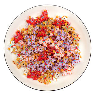 马年新年树脂配件马上发财可爱小马滴胶奶油胶手机壳麻将diy材料