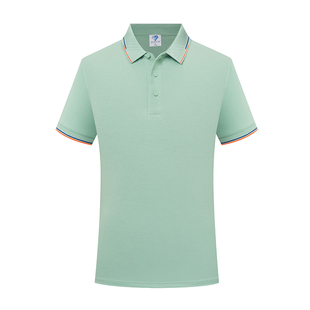 高端杏色POLO衫定制工作服印logo夏季企业公司文化衫4s店工装短袖