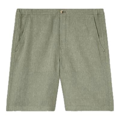 LoroPiana/诺悠翩雅男士休闲裤亚麻百慕大款抽绳平纹芦荟新款